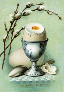 This image is cropped from a vintage Easter postcard on the Old Design Shop, a vintage design treasury.