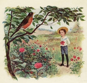A detail from Child Life, A First Reader, by Etta Austin Blaisdell and Mary Frances Blaisdell, 1902, courtesy of the Old Design Shop.